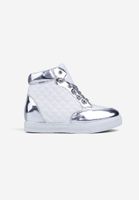 Buty dziecięce botki sneakersy białe ze srebrnym 7 Parris Biały 35