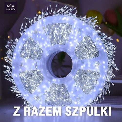 Girlanda LED 30m 1000 diod IP44 zimna biała 8 funkcji do wnętrz i zewnątrz na Arena.pl