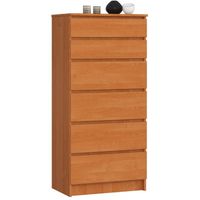 Komoda do sypialni, pokoju, 6 szuflad, STILO, 60x40x130 cm | TYLETEGOTU