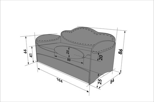 Kanapa, łóżko MIA z dodatkowym miejscem do spania 2x materace w zestawie na Arena.pl