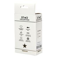 srebrny metalowy korek analny star collection m jasnoniebieski