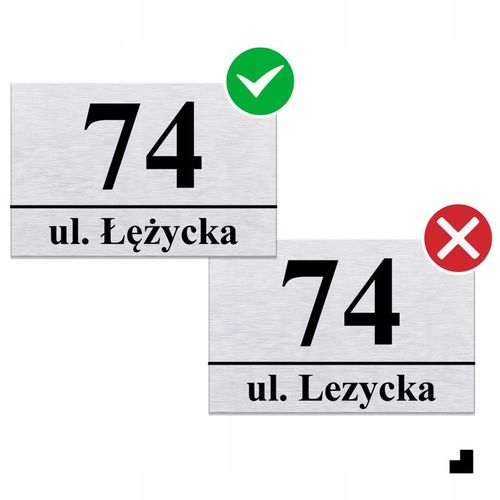 Nierdzewny Numer Na Dom Tabliczka Adresowa z Numerem Domu 32x21 cm na Arena.pl