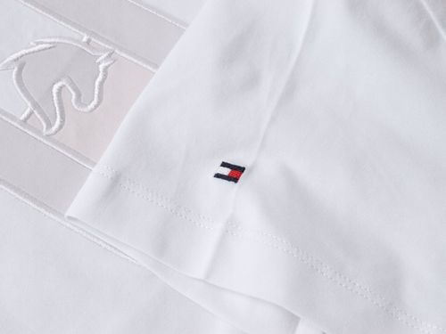 Tommy Hilfiger - DAMSKI T-SHIRT KOSZULKA TH10064-001 biała bluzka na Arena.pl