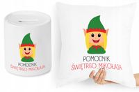 Na Święta Zestaw Poduszka + Skarbonka Prezent Z Nadrukiem Ze Zdjęciem
