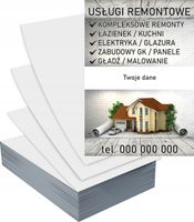 Ulotki A5 100szt reklamowe firmowe duży wybór wzorów USŁUGI REMONTOWE