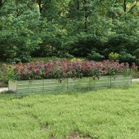 Donica do podwyższonej rabaty, 400x80x45 cm, stal galwanizowana