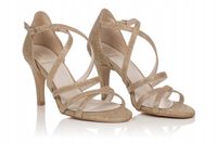 Sandały ślubne SAN 005 BUTDAM złote brokat 38