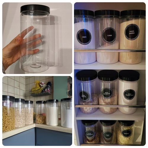 Pojemniki Kuchenne 1.5L 12 szt. – Słoiki PET na Żywność Makaron Przyprawy na Arena.pl