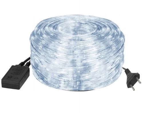 WĄŻ ŚWIETLNY ZEWNĘTRZNY LED LAMPKI BIAŁY ZIMNY IP44 20m ŚWIĄTECZNE CHOINKA na Arena.pl