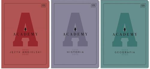Zestaw zeszytów tematycznych Academy A5 INTERDRUK 9 sztuk + notes A6 gratis na Arena.pl