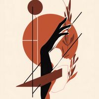 Plakat 100x100cm Zmierzch na Dłoni