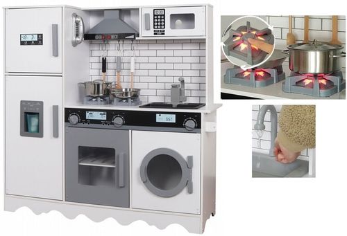 WIELKA DREWNIANA KUCHNIA DŹWIĘK ŚWIATŁO KRAN WODA DLA DZIECI WODA Z KRANU na Arena.pl