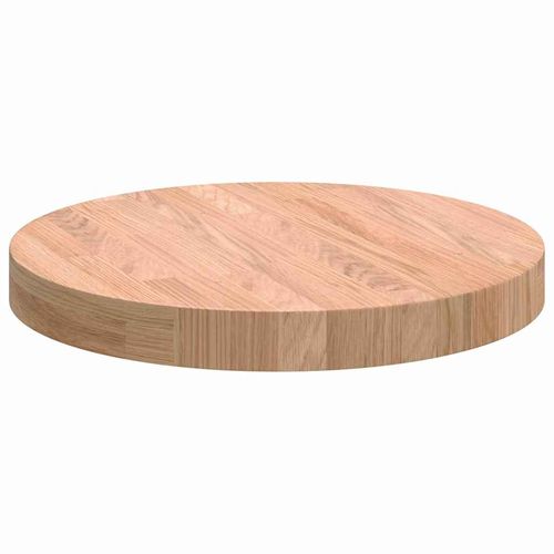 Blat stołu Inny Jasnobrązowy Ø 40 x 4 cm Solidne drewno dębowe na Arena.pl