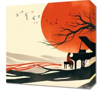 Obraz 40x40cm Pianistka
