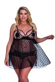 yulia xxl+ (xxxxxl/xxl) black chemise/czarna halka