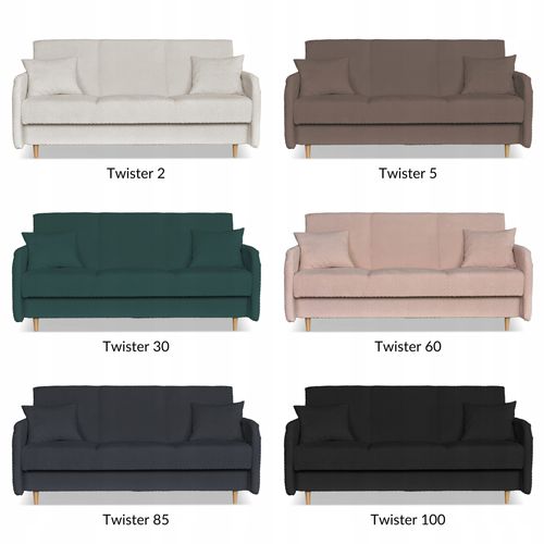 Kanapa sofa Merivo rozkładana wersalka f spania pojemnik Family zielona na Arena.pl