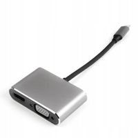 PRZEJŚCIÓWKA ADAPTER KABEL USB-C HDMI VGA HUB FULL HD 4K 60Hz SPACETRONIK