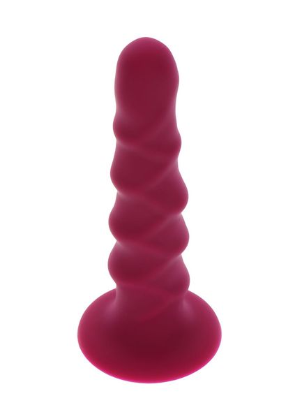 Ribbed Dong 6 Inch Red zdjęcie 2