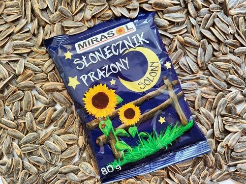 NOWOŚĆ !!! CZARNY SŁONECZNIK PRAŻONY 80g MIRASOL na Arena.pl