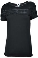 Czarna Bluzka, Koronka - 34 / XS