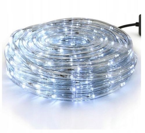 WĄŻ Świetlny 20m LED LAMPKI CHOINKOWE BIAŁY ZIMNY na Arena.pl