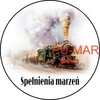 Opłatek na tort Urodziny Ciuchcia Pociąg Lokomotywa Tekst Gratis Gruby 20cm