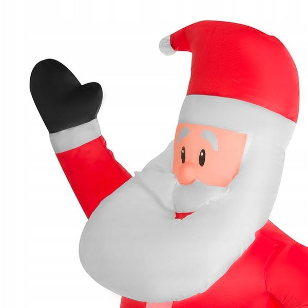 ŚWIĘTY MIKOŁAJ DMUCHANY DEKORACJA ŚWIĄTECZNA LED OZDOBA OGRODOWA XL 150 cm zdjęcie 8