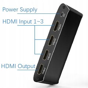 ROZDZIELACZ PRZEŁĄCZNIK SWITCH 3x HDMI 4K HDMI2.0 4K@60HZ na Arena.pl