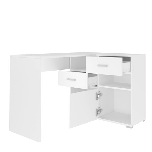 Biurko narożne ABS N4 białe