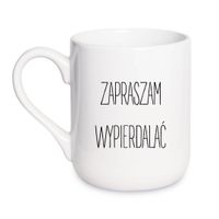 KUBEK "ZAPRASZAM WYPIERDALAĆ" Wzór - Elegant Coffee 330 ml