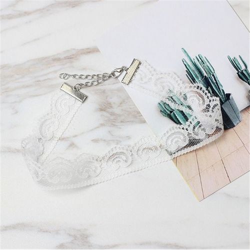 Naszyjnik Biały Choker Ażurowy na Arena.pl