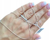 ŁAŃCUSZEK SREBRNY LINKA ŻYŁKA WŁOSKA DAMSKI 50 CM 0,7 MM 925 WŁOSKI SREBRO