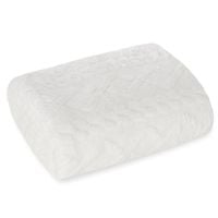 Koc narzuta WARKOCZ 150x200 Design91 biały z ozdobnym warkoczem