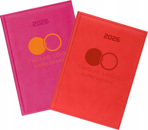 KALENDARZ tyg. PLANER A6 2026 GRAWEREM TWOJE LOGO NAPIS GRAFIKA 50 SZTUK na Arena.pl