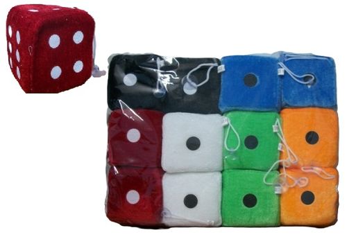 kostka  pluszowa 7x7 cm zawieszka na przylepiec  12szt    MJ-304-3 na Arena.pl