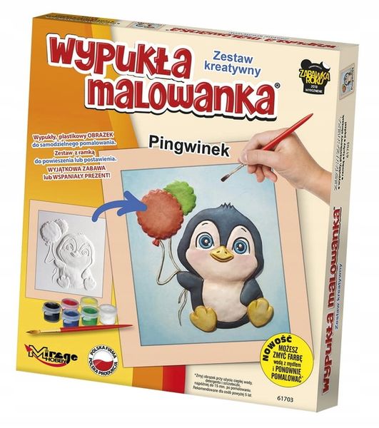Wypukła Malowanka Mały Pingwinek (Kolorowanka 3D) zdjęcie 7