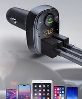 TRANSMITER FM BLUETOOTH SAMOCHODOWY ŁADOWARKA USB CZYTNIK KART MP3 12-24V