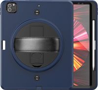 Etui do iPad Pro 4/3 12.9" z Podstawką i Paskiem na Ramię Granatowe