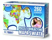PUZZLE EDUKACYJNE 260 MAPA ŚWIATA