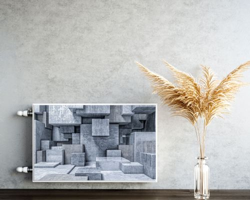 Osłona MAGNETYCZNA Kaloryfera Betonowe Bloki Efekt 3D 100cm x 60cm na Arena.pl