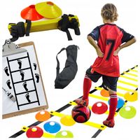 PROFESJONALNY ZESTAW PIŁKARSKI DRABINKA TRENINGOWA KOORDYNACYJNA + PACHOŁKI