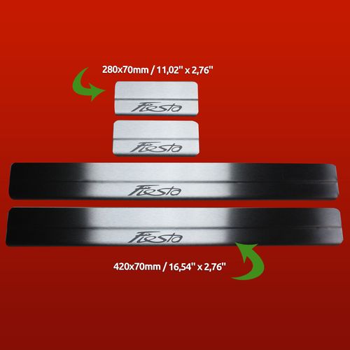 Listwa progowa FORD FIESTA MK7 Stal nierdzewna 304 mat 4szt na Arena.pl