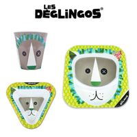 Les Deglingos : 3 częściowy zestaw z melaminy Lew Jelekros