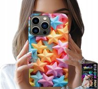 ETUI DO IPHONE 14 PRO MAX - KOLOROWE GWIAZDKI GWIAZDA FUTERAŁ +FOLIA