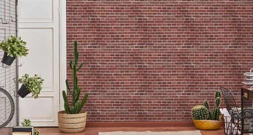 Tapeta Ciemna Czerwona Cegła na Arena.pl