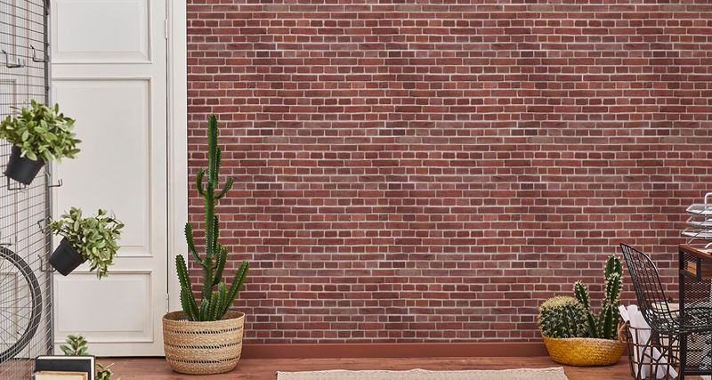 Tapeta Ciemna Czerwona Cegła zdjęcie 2
