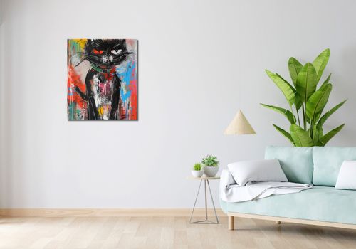 Obraz 60x70cm Gburowaty Kiciak na Arena.pl