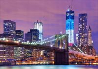 Fototapeta 3D miasto nocą most salon 260x200 FLI