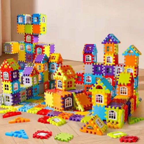 KLOCKI KONSTRUKCYJNE BUDOWLANE WAFLE 100 ELEMENTÓW DO BUDOWANIA DLA DZIECI na Arena.pl