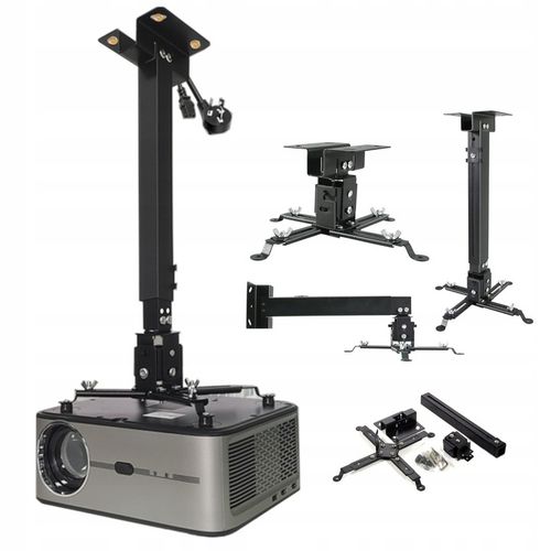 Wieszak Uchwyt do Projektora Rzutnika Czarny 4w1 Sufitowy Ścienny do na Arena.pl